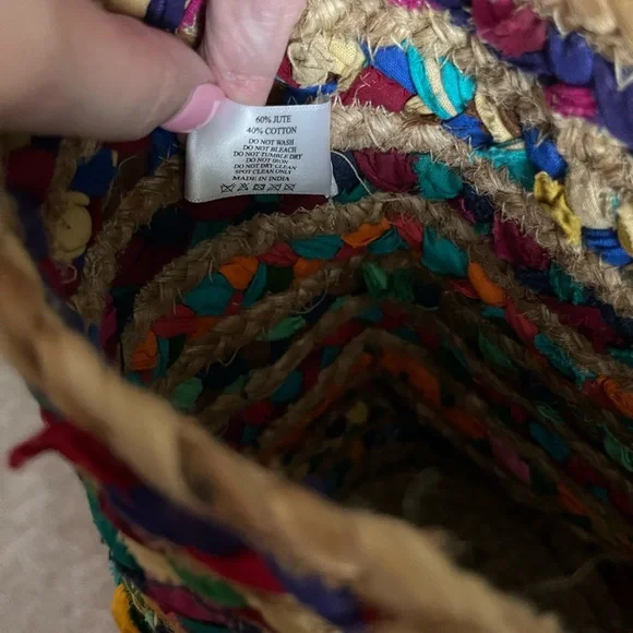 Colorful Woven Tote Bag - Picture 3 of 6